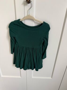 Little Sleepies Emerald Ribbed Twirl Dress with Bodysuit 6-12 months